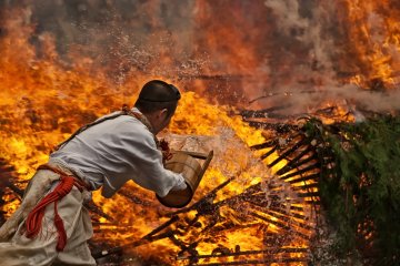 Fire-walking Festival  at Mt. Takao